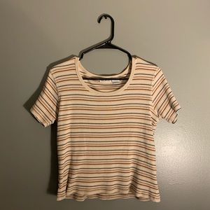 cropped stripped shirt